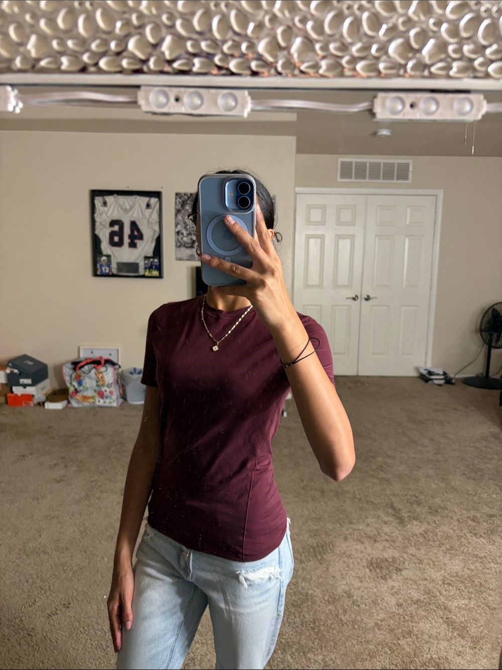 lululemon athletica Short Sleeve Crew Tee in Burgundy
